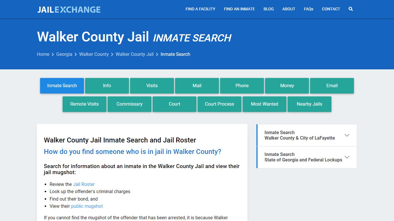 Inmate Search: Roster & Mugshots - Walker County Jail, GA - Jail Exchange